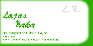 lajos maka business card